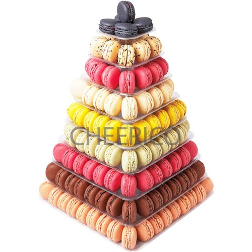 9 Tier Square Macaron Display Stand for French Macarons