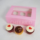 6  Window Pink Cupcake Box($2.30/pc x 25 units)
